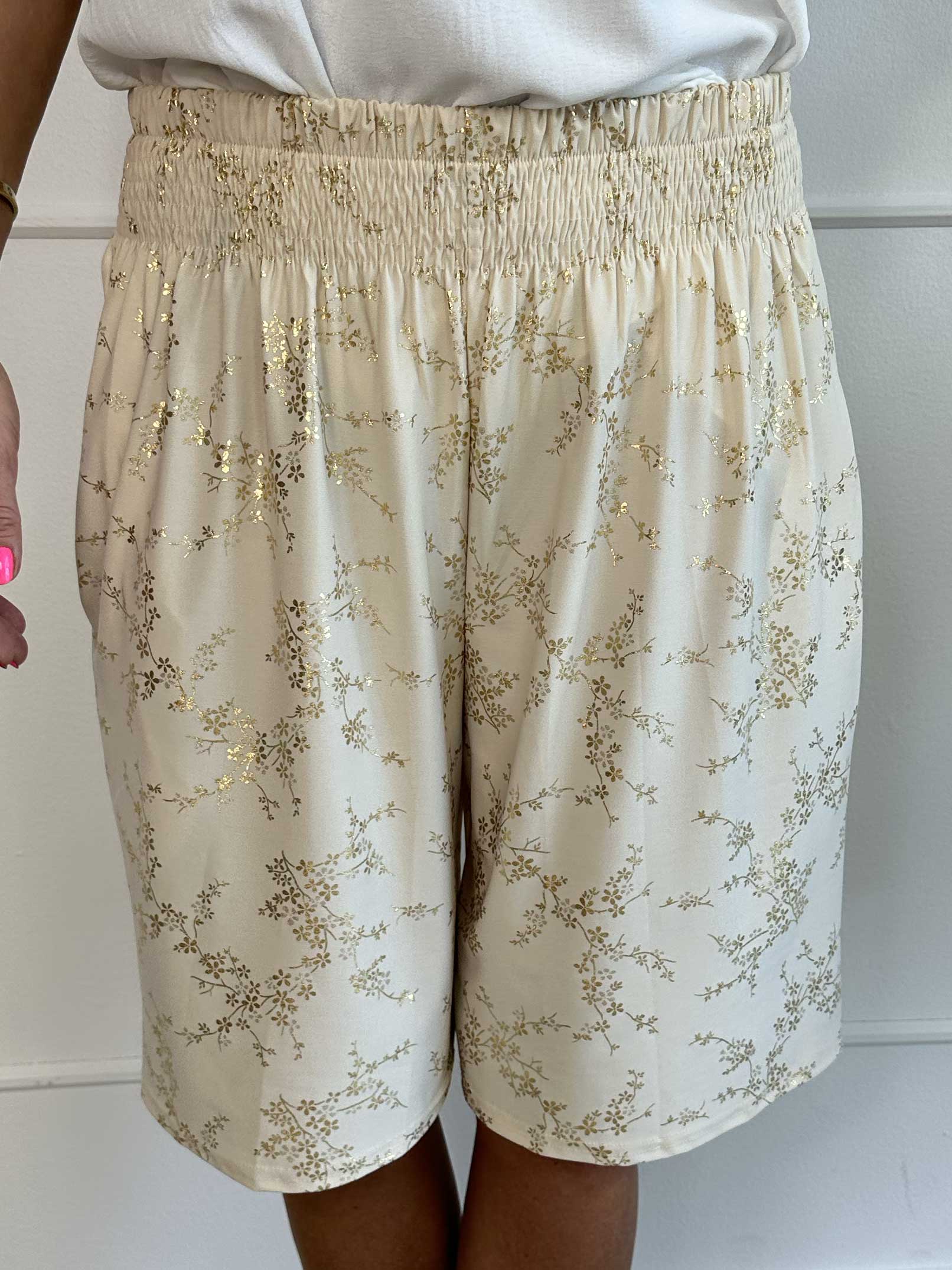 Pams Gold Short Knickers - Shorts i elastiskt tyg med resårkant